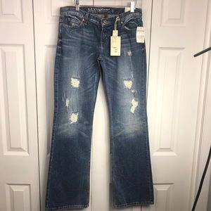 NWT Guess Foxy Flare Jeans Distressed Faded Flare